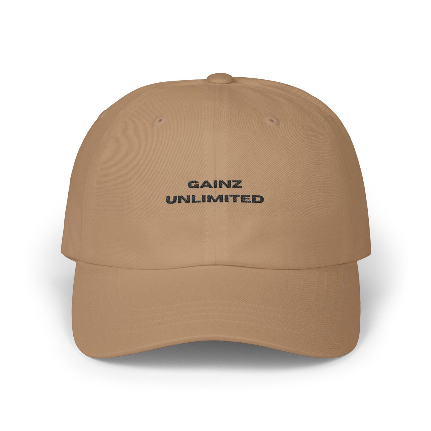 Gainz Unlimited Black Logo Classic Dad Cap