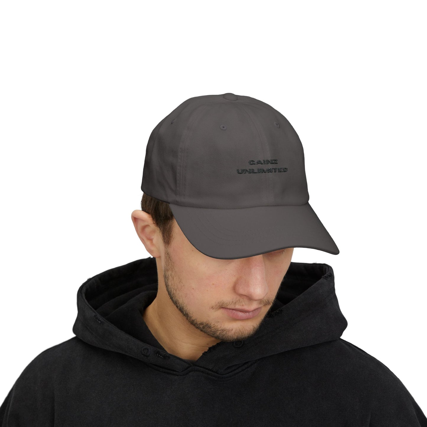 Gainz Unlimited Black Logo Classic Dad Cap