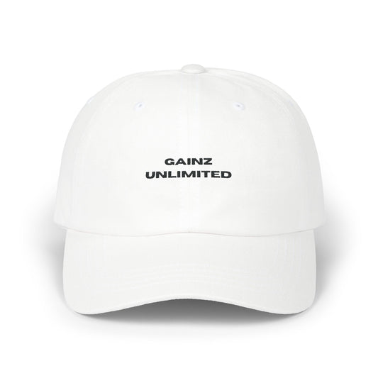 Gainz Unlimited Black Logo Classic Dad Cap