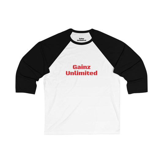 Gainz Unlimited 3\4 Sleeve Baseball Tee